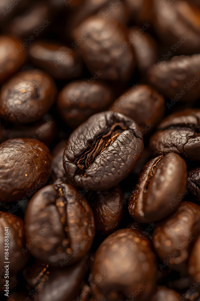 Fototapeta premium AI Image Of A Close Up Of Coffee Beans