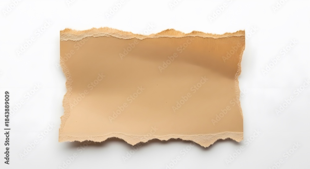 Fototapeta premium Isolated rustic torn paper background offering versatile space for your design ideas concept