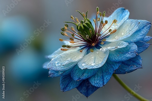 Lovely blue blossom with delicate structure high resolution picture