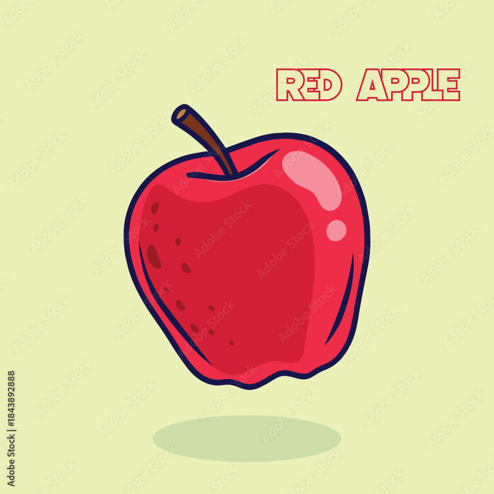 Fototapeta premium apple vector apple, fruit, fresh, organic, red, green, ripe, juicy, sweet, healthy, food, nutrition, vegan, vegetarian, natural, orchard, harvest, farming, agriculture, produce, snack, dessert, baking
