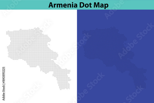 Armenia Dot Map Vector Illustration,dot map