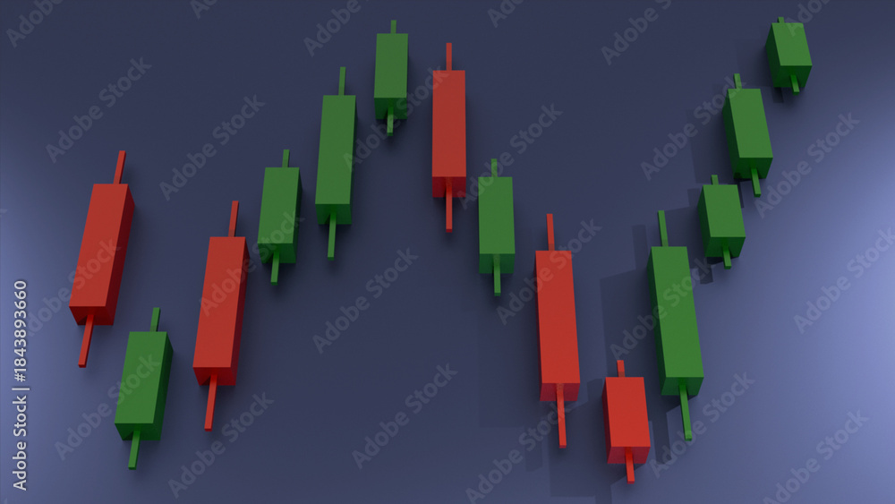 Fototapeta premium TRADING colorful arrows on white background