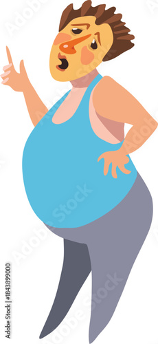 A man with character. For a book, website, or postcard.