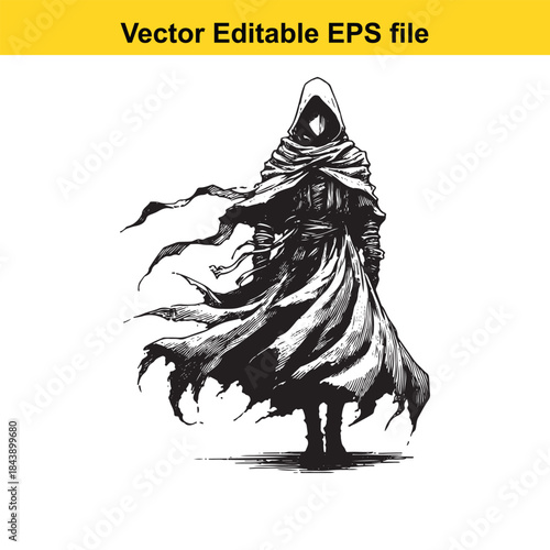  Mysterious figure in tattered robe