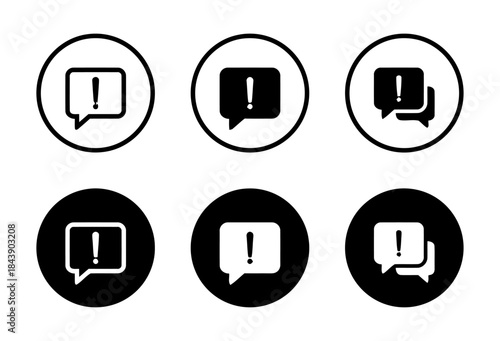 Exclamation mark message notification alert warning