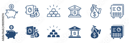 Financial banking navy blue finance money