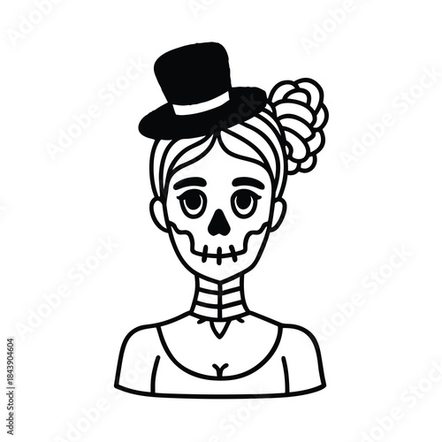 Funny cartoon drawing of a cowboy character illustration with a hat for stock photo searches