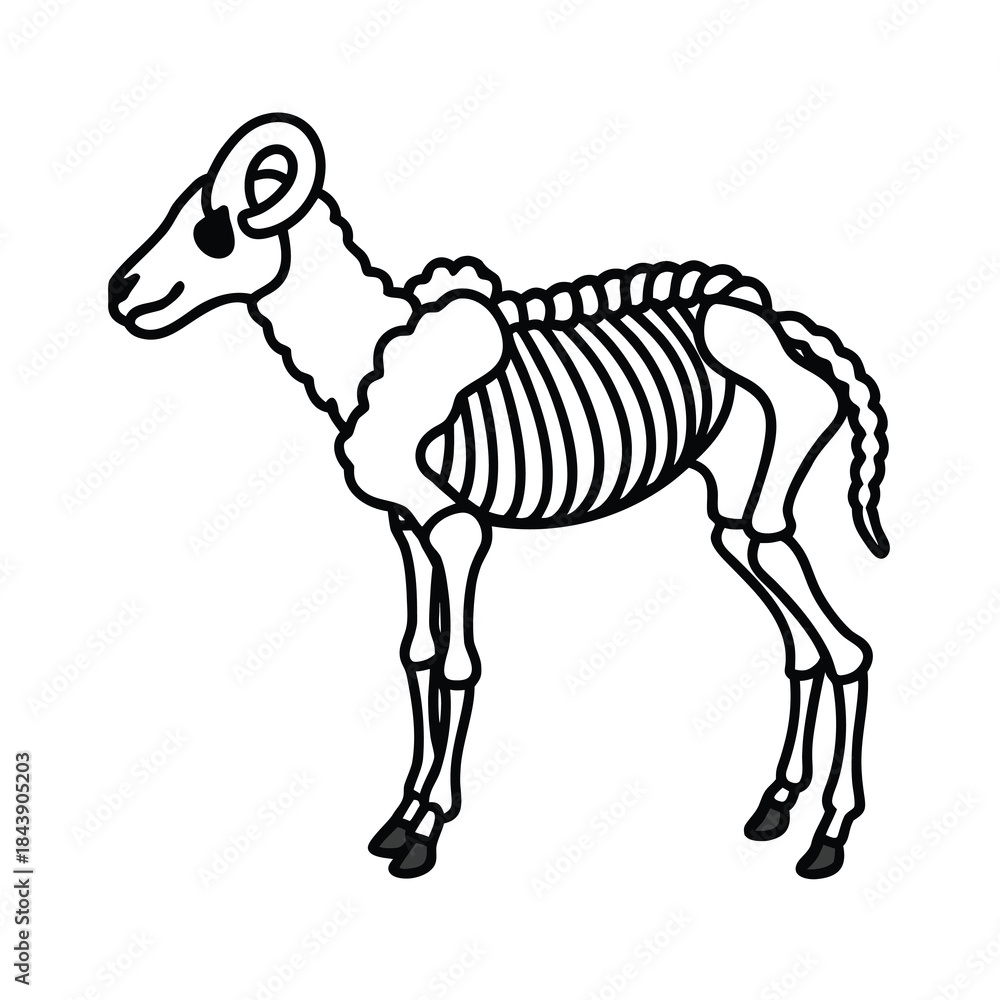 Obraz premium sheep skeleton