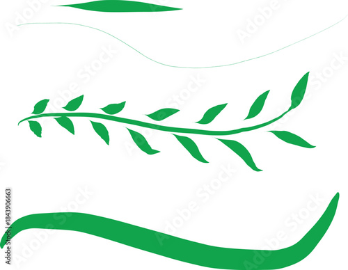 Laurel wreath vector set.
