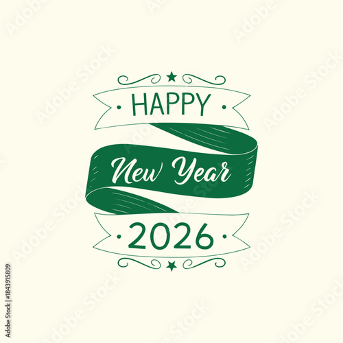 Happy New Year 2026 Festive Design