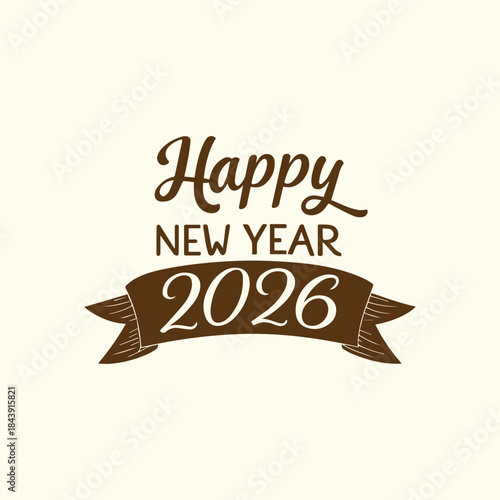 Happy New Year 2026 Bright Gradient