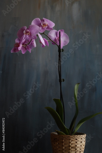 A serene and captivating botanical scene featuring the elegant orchid tree in full bloom, showcasing its delicate, vibrant flowers against a lush natural backdrop. 