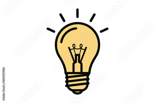 A glowing lightbulb illustration symbolizing a bright idea and innovation