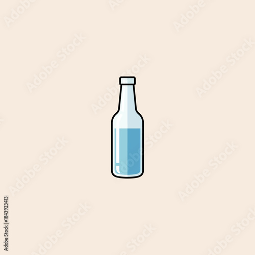 Water bottle icon flat vector design.