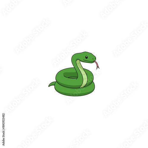 Snake icon flat vector design.