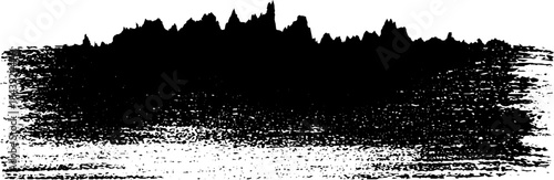 Black and white rough edge square stencil illustration for urban art design