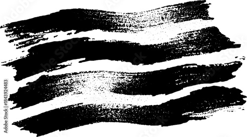 Black and white rough emblem stencil illustration for grunge art design