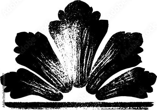 Gothic style black and white stencil illustration for urban art design