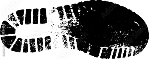 Urban rubber shoe sole stencil art illustration for grunge design