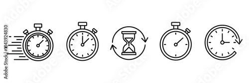 Time Is Money Concept with New Year Clock and Deadline Timer Illustration