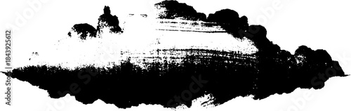 Black and white torn cloud stencil art with grunge texture for urban design projects