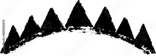 Grunge triangle pattern in black and white for urban design projects