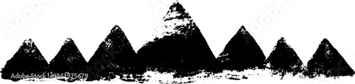 Black and white triangle stencil illustration with grunge texture for urban art and design