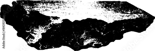 Black and white stencil illustration of weighty concrete slab - urban grunge design for posters and prints