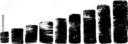 Black and white stencil of alternating block design for urban posters or graphic art projects