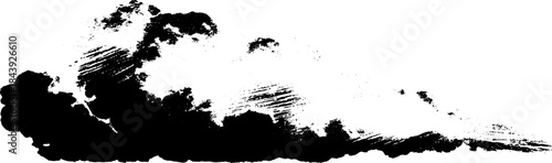 Abstract black and white overspray stencil illustration with grunge texture