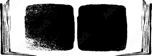 Black and white stencil of overlapping square for urban art design