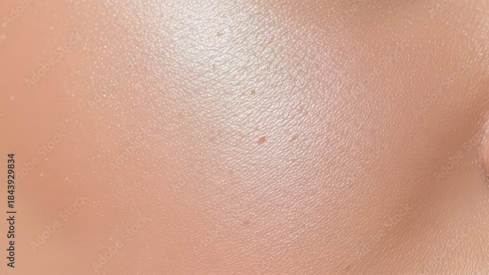 Fototapeta premium Close-up of smooth radiant skin texture for beauty and skincare concepts
