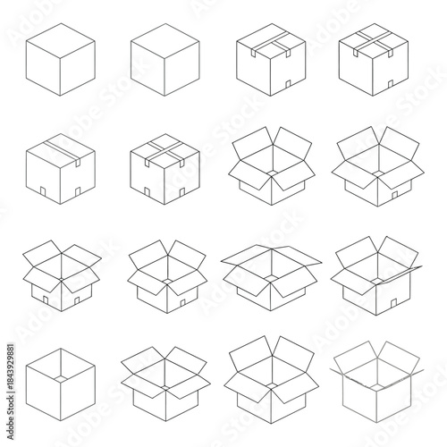 Collection Page Coordinatesyle boxes in vari ous opening stages  from closed to fully opened