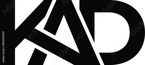 Letter KAD minimalist logo
