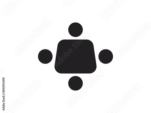 Simple Icon Representing a Meeting or Collaboration.