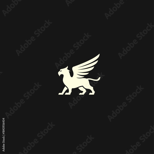 Griffin logo icon flat vector design