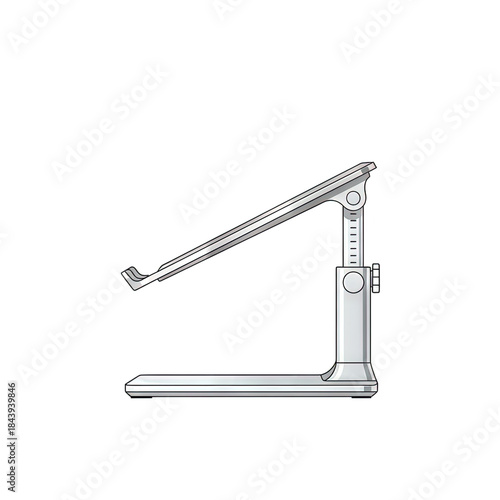 A modern desk lamp illustration showcasing a sleek adjustable arm and minimalist design on a plain white background