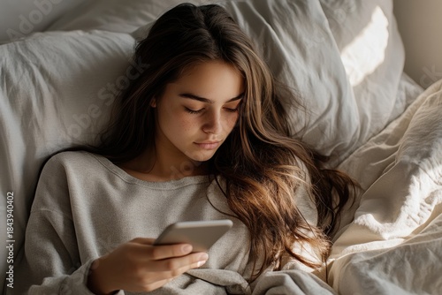 Modern depiction of seasonal melancholy and mental fatigue.