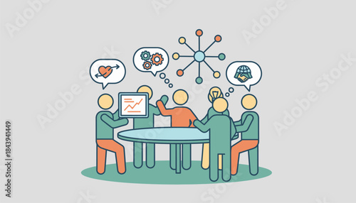 A strategic workshop with alumni leaders brainstorming ideas for community projects highlighting collaboration and networking for social impact.