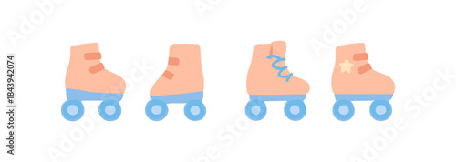 Colorful evolution of roller skates from classic to modern