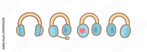 Cute pastel headphones: various styles for music and gaming