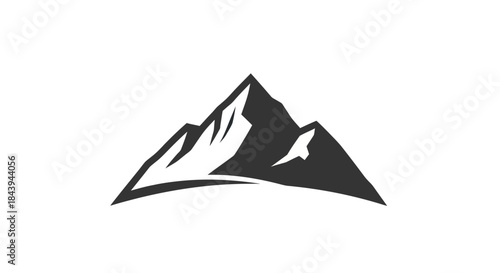 Mountain peak symbol icon design isolated on white background
