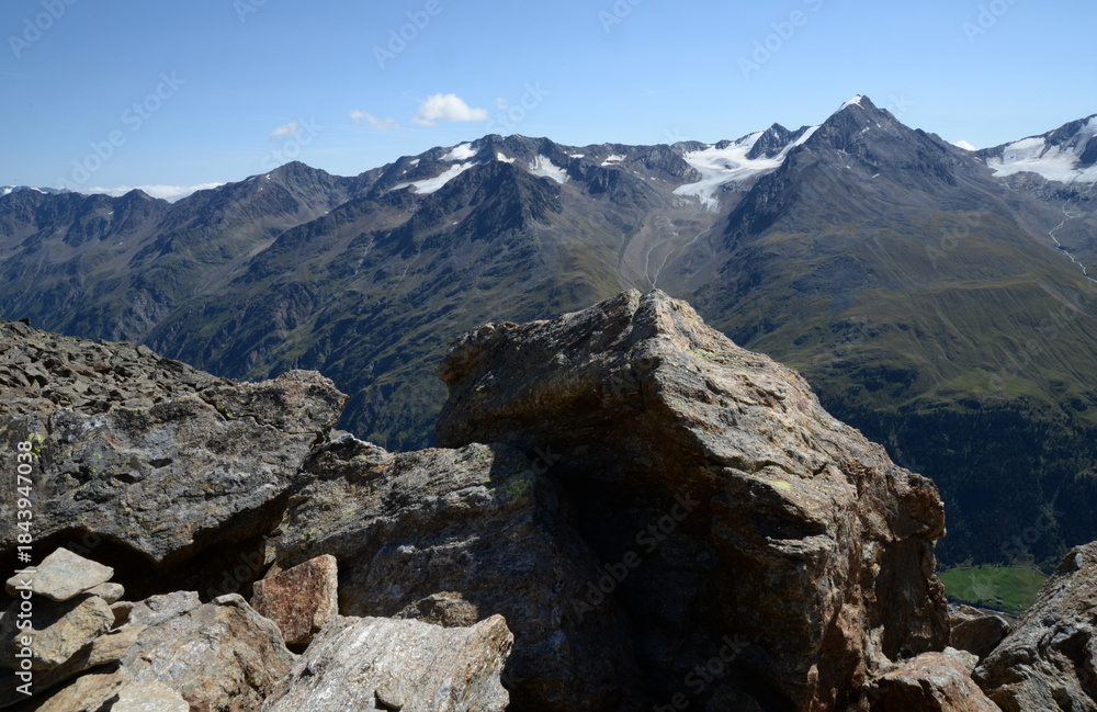 Fototapeta premium Auf dem Wilden Mannle, Ötztaler Alpen