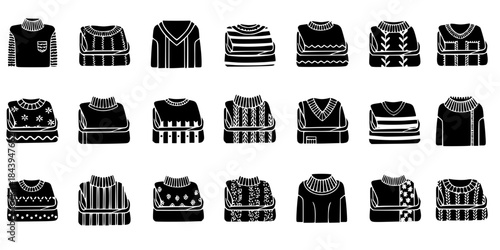 Knitwear Sweater Stack Winter Clothing Silhouette