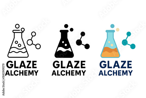 Glaze Alchemy Fusion. Symbolic composition merging molecular structures and ceramic sheen to depict glaze alchemy, first in line