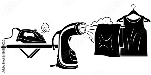 Clothes Steamer Garment Care Maintenance Silhouette