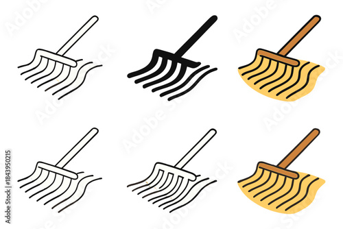 Rake Tines Harmony. Simplified close-up of rake tines creating linear rhythm in soft sand, minimal focus on motion and geometry,