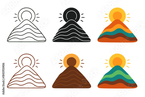 Abstract Earth Layers. Mole Hill Vision, abstract natural harmony combining earth layers, movement, and light focus, first in line