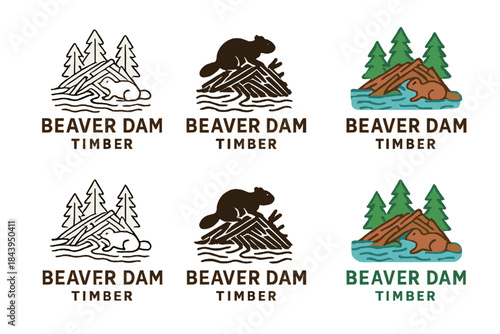 Beaver Dam Artistry. Beaver Dam Timber, harmonious woodland motif reflecting diligence, flow, and the architecture of nature,