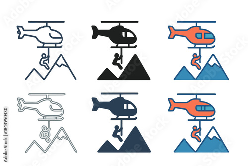 Helicopter Mountain Rescue. Helicopter Mountain Rescue, minimalist sky-inspired form merging precision, speed, and purpose, first